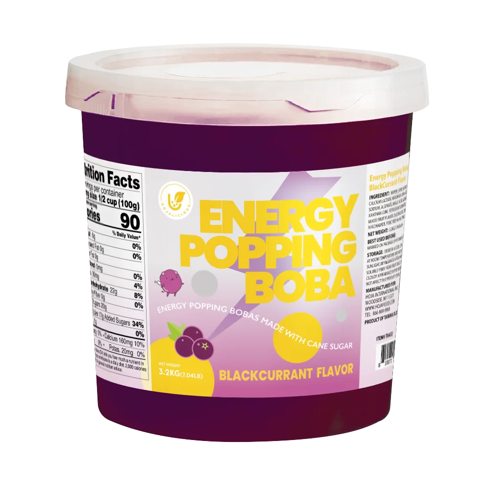 Black Currant Flavor Energy Popping Boba